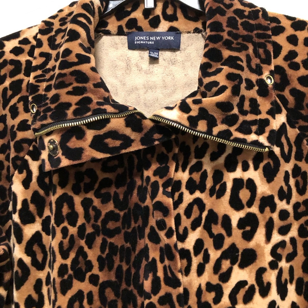 Very plush Jones New York signature print jacket - Picture 2 of 6